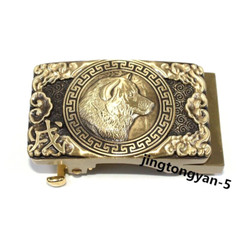 Solid Brass « Dog » Belt Buckle Automatic Belt Buckles Fits For 35mm Wide Belt