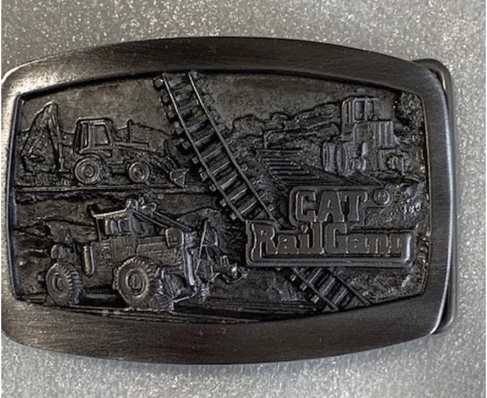 Cat Rail Gang Belt Buckle Railroad Caterpillar Very Sturdy Solid Metal