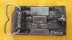 1984 Historical Kansas Pewter Belt Buckle Ltd Ed. 436/500
