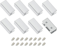 Belt Buckle End Tips, Rectangle Webbing Zipper Tips Clip Buckles with Screws for