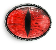 Red Snake Eyeball Men Women Handmade Sci-Fi Belt Buckle
