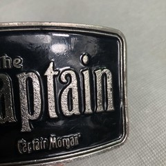 Captain Morgan Belt Buckle Alcohol Theme Black and Chrome READ