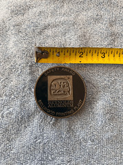 Vintage Safety Award Reynolds Aluminum Belt Buckle
