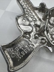 Rockin Rebel / Jeweled Skull And Guns Buckle / Rhinestones Belt Unisex 4”X3.5”