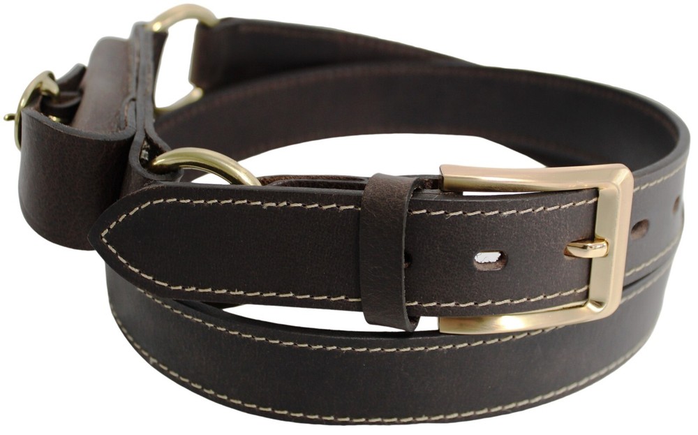 Double Ring with Pouch Leather Hobble Belt Chestnut NEW – All Sizes