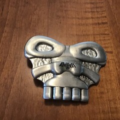 RETRO STYLE « THE PUNISHER » MASK LOGO BELT BUCKLE MARVEL & MOBTOWN USA 2005