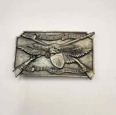 Western Patriotic Second Amendment Gun Rights K-156 Belt Buckle Vinegarroon Vtg