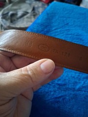 Trafalgar Black Leather Belt Size 38 With Brass Belt Buckle