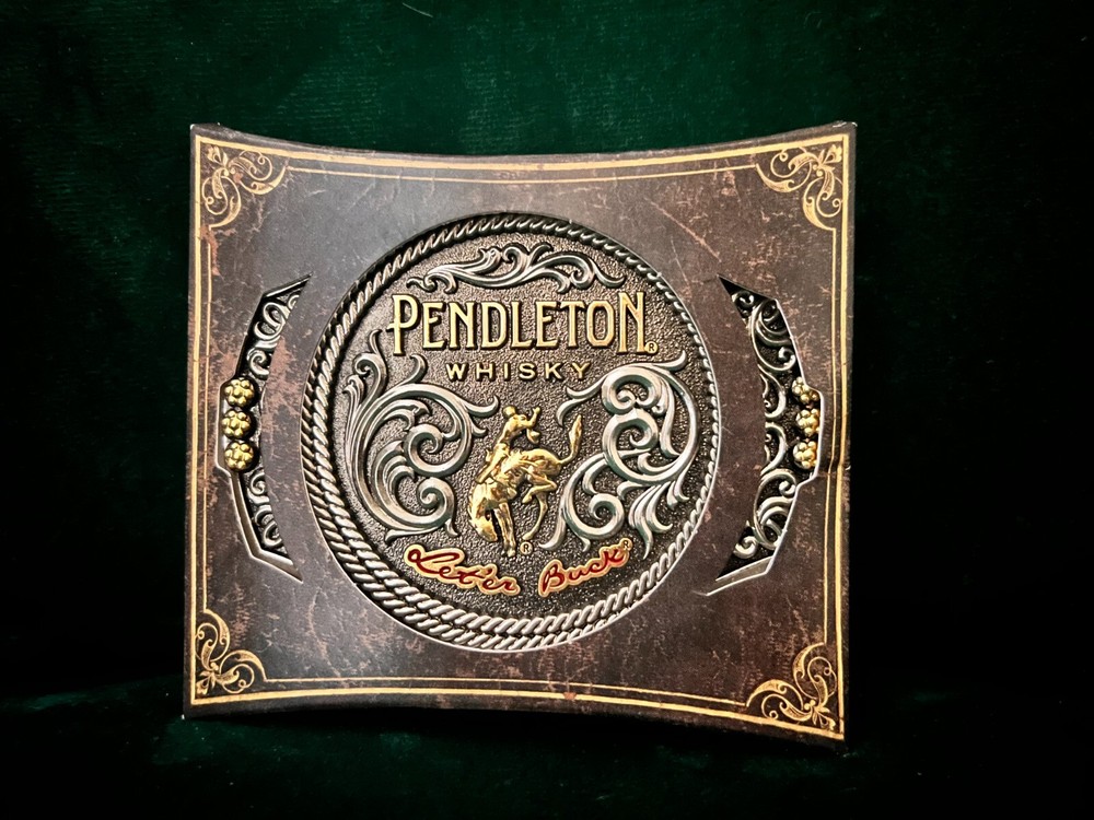 Pendleton Whisky 2021 “Let’er Buck” Belt Buckle- Montana Silversmiths- New