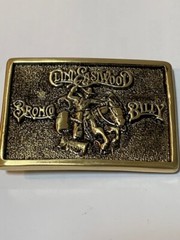 Clint Eastwood Belt Buckle BRASS Western Sturdy Metal (Bronco Billy)
