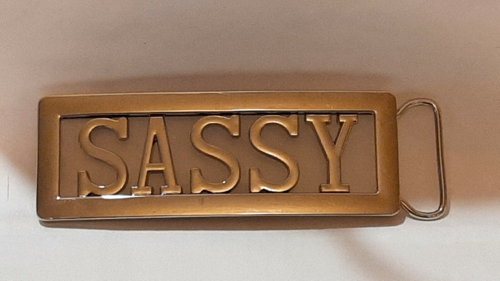 SASSY Custom Personalized Name Belt Buckle -Put your name or word on Buckle