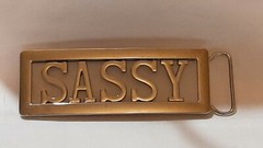 SASSY Custom Personalized Name Belt Buckle -Put your name or word on Buckle