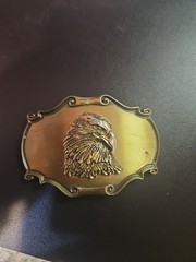 Vintage Belt Buckle 3D Eagle Head Raintree 1980 See Pics No Belt Latch