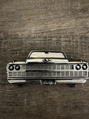 Vintage Brent Williams Orbit 1963 Chevy Impala Car Grille Belt Buckle