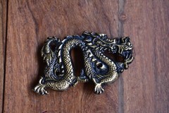 Fire-Breathing Dragon belt buckle – Bronze plated – Chinese New Year 2024