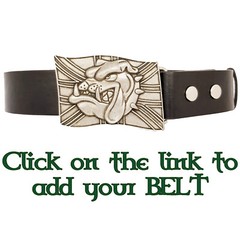 British Bulldog Union Jack Belt Buckle In Brushed Chrome biker UK