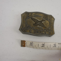 Peters Cartridge Duck Hunt Hunting Hunter Ammo Ammunition Gift Vtg Belt Buckle