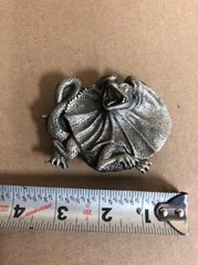 Lizard belt buckle GAP 1994 pewter 3&Prime; x 2.25&Prime;