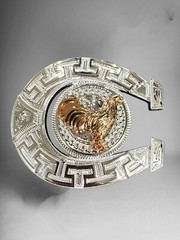 Rooster Western Cowboy Belt Buckle Hebilla Vaquera Rodeo Con Gallo