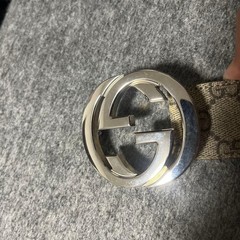 GUCCI Pre-Owned Belt Gg Buckle All Pattern Beige Additional Holes