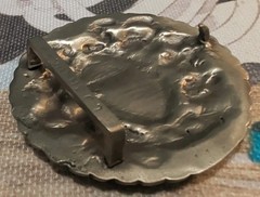 German Silver MEDUSA BELT BUCKLE (stamped JJ Shape) EXC