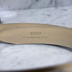 GUCCI buckle belt Logo hardware Authentic Beige Leather Made in Italy Men&rsquo;s