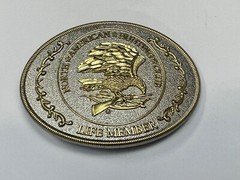 North American Hunting Club Belt Buckle Of Life Member Eagle Rifle Emblem