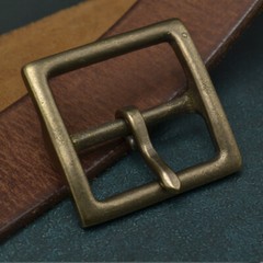 Men&rsquo;s 4.3cm Width Solid Antique Brass Brooch Buckle Leather Belt Replacement