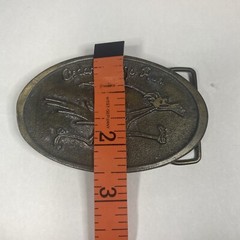 Roadrunner Bird Southwestern Belt Buckle Copper Tone Ceder Ridge Run B&H Buckles