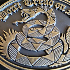 Don&rsquo;t Tread On Me Biker Belt Buckle Gadsden Flag & Snake Antique Bronze Finish