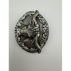 Ege Vintage Silver-Tone Longhorn Bull Belt Buckle FATHER&rsquo;S DAY SALE: $10 OFF