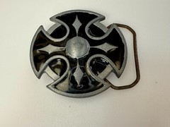 Celtic Iron Cross Enameled Religious Gothic Punk Motorcycle Biker Belt Buckle