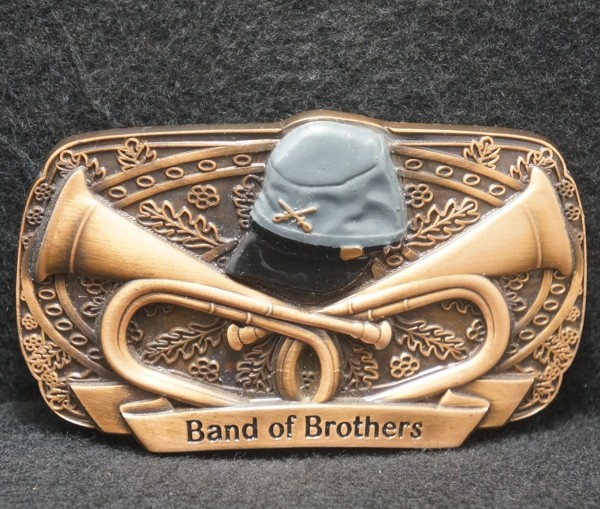 XC01121 *NOS* VINTAGE 2008 **BAND OF BROTHERS** U.S. ARMY MENS BRASS BELT BUCKLE