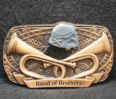 XC01121 *NOS* VINTAGE 2008 **BAND OF BROTHERS** U.S. ARMY MENS BRASS BELT BUCKLE