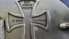 Vintage 2006 Great American Products Fine Pewter Cross Belt Buckle (#4805)