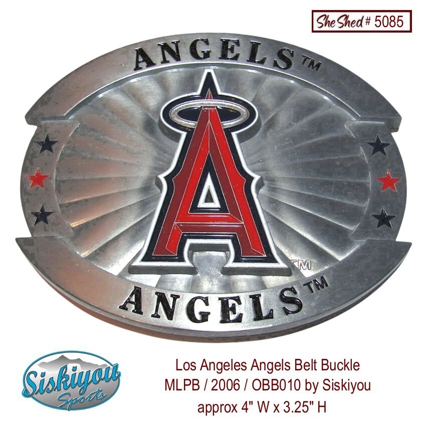 Los Angeles Angels 2006 MLB Team Belt Buckle Siskiyou OBB010 Large Enamel Logo
