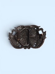 Maltese Cross Belt Buckle Cutout Gothic Outlaw Biker Punk Bronze Brown