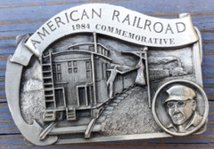 belt buckle 1984 Arroyo Grande Buckle American Railroad Commemorative limited
