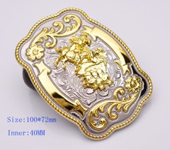 Mens Bull Ride Rodeo Flower Long Huge Rodeo Big Western Cowboy Shine Belt Buckle