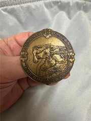 Vintage US Seventh Calvary Brass Belt Buckle, 7th Calvary Rough Rider