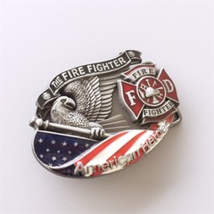 New Vintage American Hero Firefighter Fire Enamel Belt Buckle also Stock in US