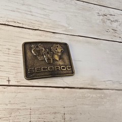 VTG Secoroc Mining Drill Bit Belt Buckle Brass Tone Made in Canada Industrial
