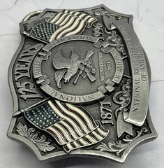 1996 NRA National Rifle Association Of America 125 Years Belt Buckle USA