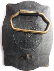 1979 BTS solid brass steam locomotive train engine mountain scene belt buckle
