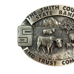 The Smith County State Bank KS Metal Belt Buckle 1981 495/500