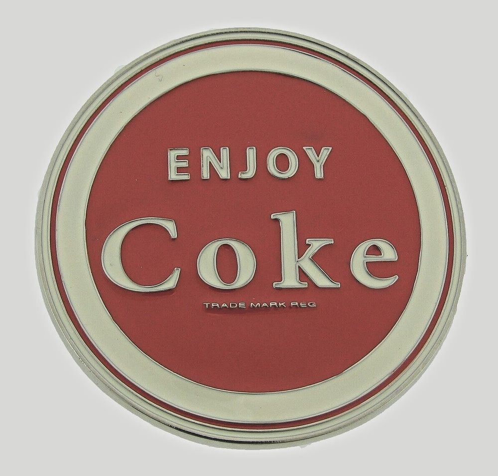 Coke Bottle Belt Buckle Red & White Metal Vintage Cosplay Halloween Costume Rare