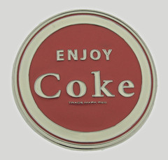 Coke Bottle Belt Buckle Red & White Metal Vintage Cosplay Halloween Costume Rare