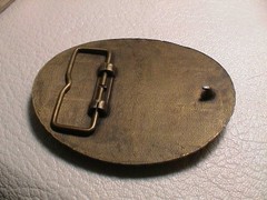 BULL DURHAM SINCE 1871 BRONCING BULL RODEO COWBOY WESTERN BRASS BELT BUCKLE