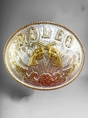 Guns Rodeo Western Cowboy Style Belt Buckle Hebilla Vaquera Rodeo Con Pistolas