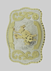 Rodeo Belt Buckle Gold Silver Metal Square Cowboy Men Women Vintage Texas State